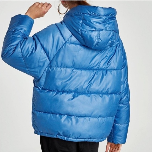 Zara Oversized Puffer Jacket Blue Size XS/S - Picture 9 of 10